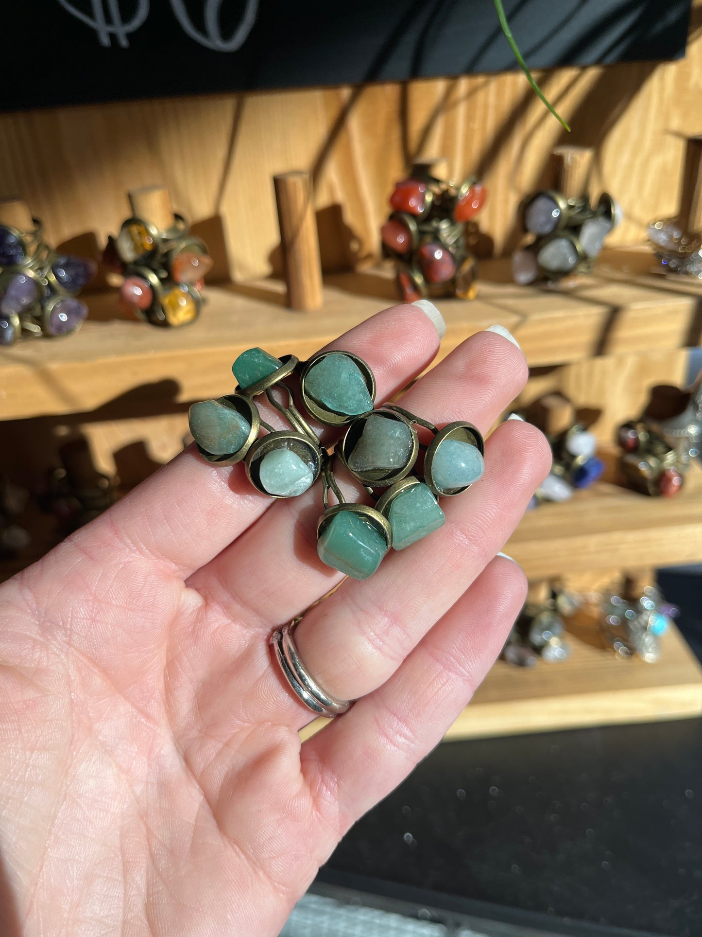 Adjustable Stone Ring