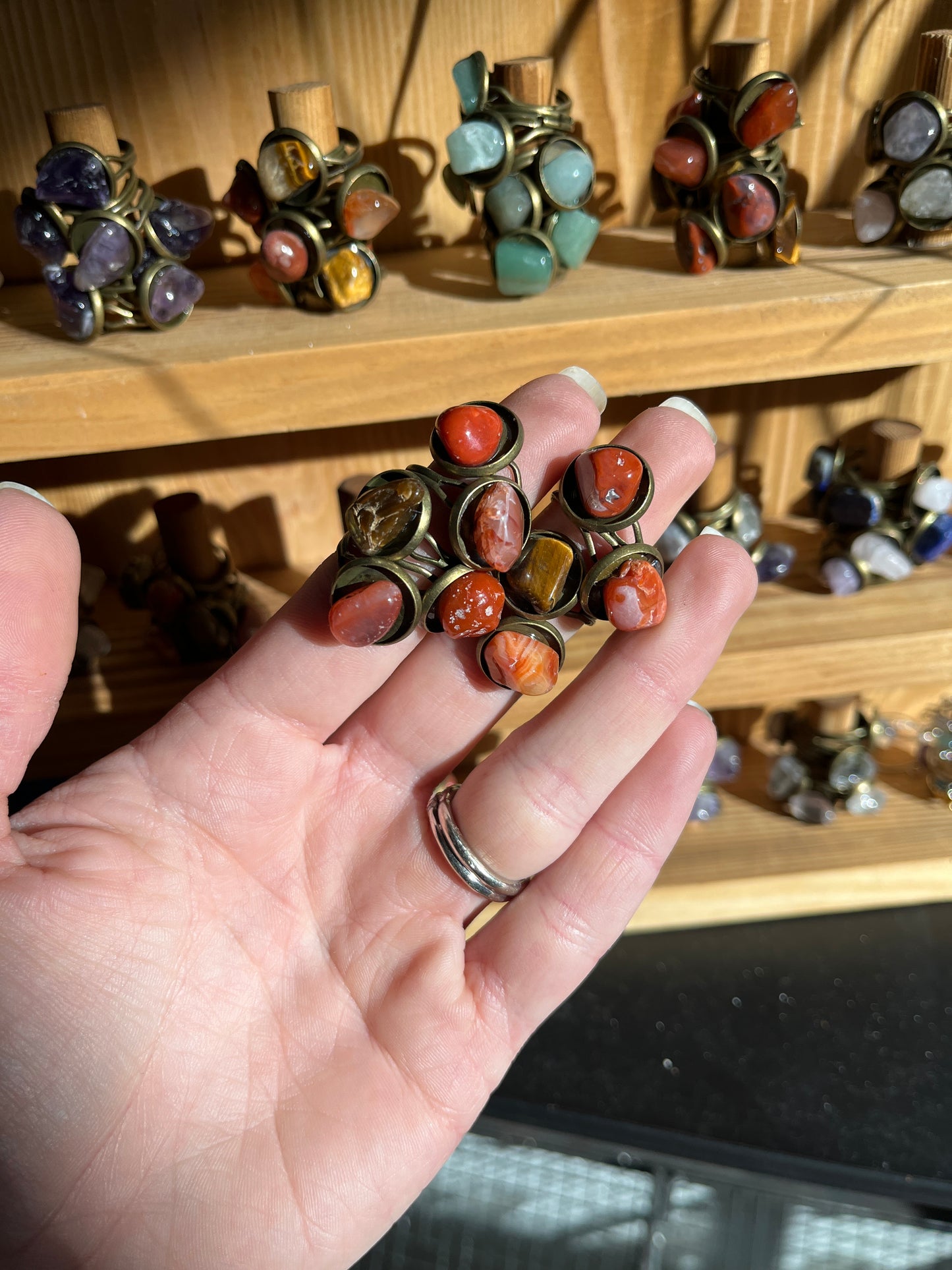 Adjustable Stone Ring